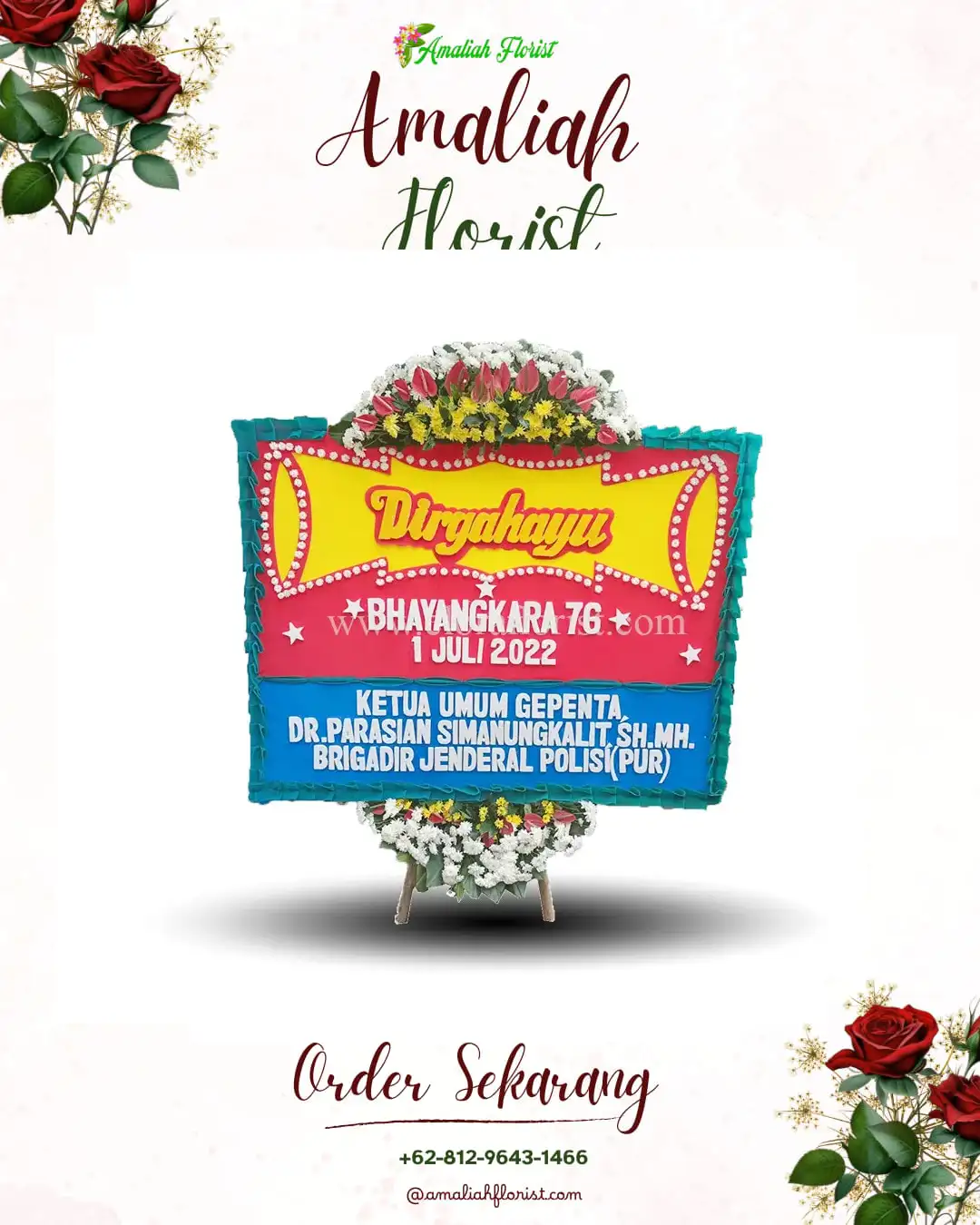 Papan Bunga HUT Ulang Tahun Malo